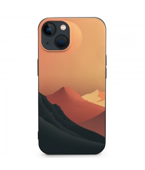  iPhone 14 Case | Opposites Attract | Day & Night Colorblock Mountains | Compatible with MagSafe