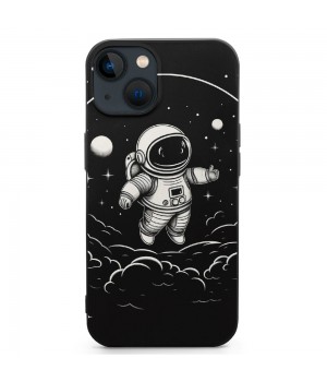  for iPhone 14 Case with Ring Holder, Black UFO Alien Designed Cool Fun Shockproof Protective Designer Phone Cases for iPhone 14 for Women Girls Boys Teens