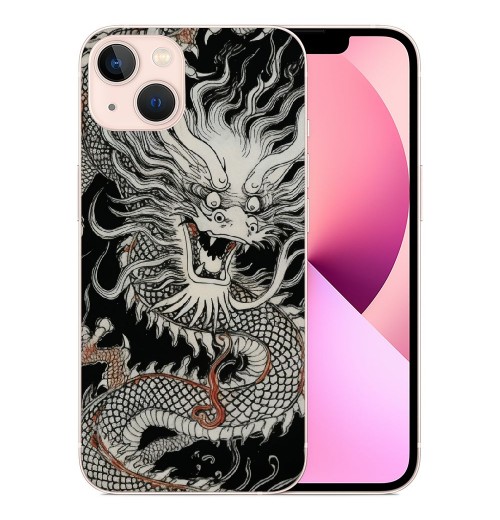 Compatible for iPhone 14 Case, Mysterious Powerful Dragon iPhone Case Drop Protection Slim Shockproof TPU Case Gift for Men Women