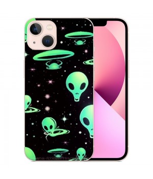 Compatible for iPhone 14 Pro Case, Mysterious Alien UFO iPhone Case Drop Protection Slim Shockproof TPU Case Gift for Men Women