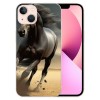 Compatible for iPhone 14 Case, Black Horse Cool Animal Horse iPhone Case Drop Protection Slim Shockproof TPU Case Gift for Men Women