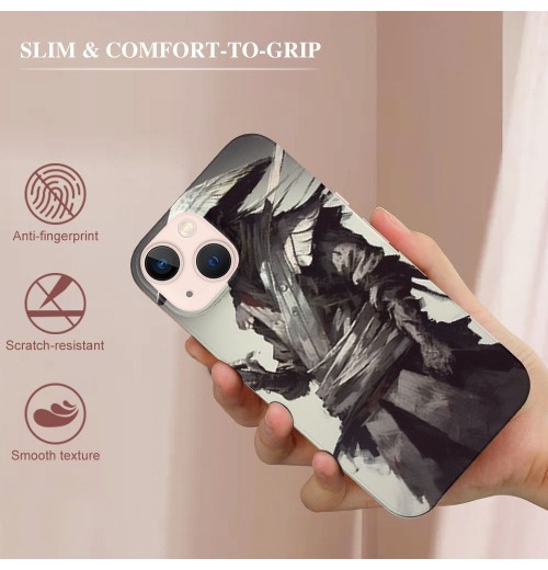 Compatible for iPhone 14 Pro Case, Powerful Japanese Samurai iPhone Case Drop Protection Slim Shockproof TPU Case Gift for Men Women