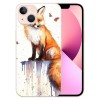 Compatible for iPhone 14 Pro Case, Vintage Cute Funny Fox iPhone Case Drop Protection Slim Shockproof TPU Case Gift for Men Women