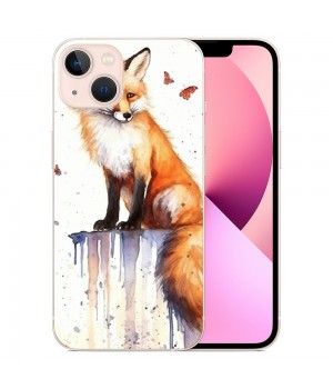 Compatible for iPhone 14 Pro Case, Vintage Cute Funny Fox iPhone Case Drop Protection Slim Shockproof TPU Case Gift for Men Women