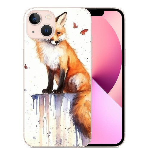 Compatible for iPhone 14 Pro Case, Vintage Cute Funny Fox iPhone Case Drop Protection Slim Shockproof TPU Case Gift for Men Women