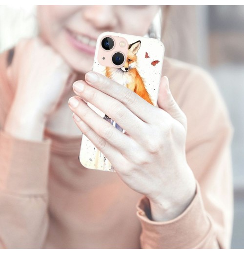 Compatible for iPhone 14 Pro Case, Vintage Cute Funny Fox iPhone Case Drop Protection Slim Shockproof TPU Case Gift for Men Women