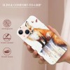 Compatible for iPhone 14 Pro Case, Vintage Cute Funny Fox iPhone Case Drop Protection Slim Shockproof TPU Case Gift for Men Women