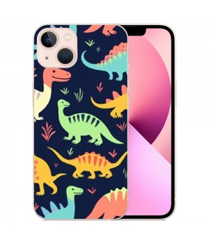 Compatible for iPhone 13 Pro Case, Colorful Cute Cartoon Dinosaur Printed iPhone Case Drop Protection Slim Shockproof TPU Clear Case Gift for Men Women