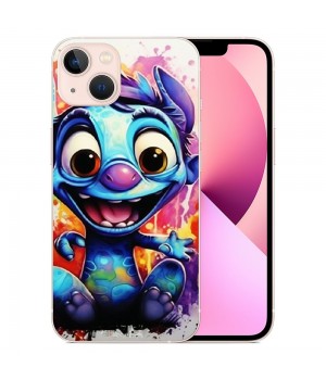 Compatible with iPhone 13 Pro Case Stitch Cartoon Print Crystal Clear Slim Soft TPU Bumper Anti-Scratch Four Corners Cushion Shockproof Protection Hard Back Cover