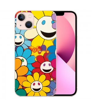 Cute Flower Case Girls Women Cute Face Print Case Floral Design Shockproof Protective Cases Soft TPU Hard Back Anti-Scratch Cover