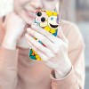 Cute Flower Case Girls Women Cute Face Print Case Floral Design Shockproof Protective Cases Soft TPU Hard Back Anti-Scratch Cover