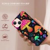 Pretty Magic Mushroom Case Colorful Trippy Mushrooms Print Shockproof Protective Case Soft TPU Hard Back Anti-Scratch Cover