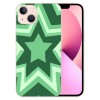 Cute Case Green Stars Coffee Latte Print Shockproof Protective Case Soft TPU Hard Back Anti-Scratch Cover for iPhone 13 Pro