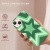 Cute Case Green Stars Coffee Latte Print Shockproof Protective Case Soft TPU Hard Back Anti-Scratch Cover for iPhone 13 Pro