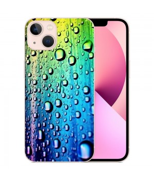 Compatible for iPhone 14 Pro Max Case, Aesthetic Colorful Rainbow Drops iPhone Case Drop Protection Slim Shockproof TPU Case Gift for Men Women