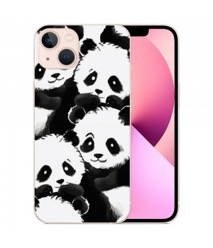 Compatible for iPhone 13 Pro Case, Cute Kawaii Panda Funny Animal iPhone Case Drop Protection Slim Shockproof TPU Clear Case Gift for Men Women