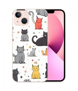 Compatible with MagSafe Wireless Charging Cute Cat Design Shockproof Anti-Scratch Cover for Men&amp;Women (Clear) for iPhone 13 Pro