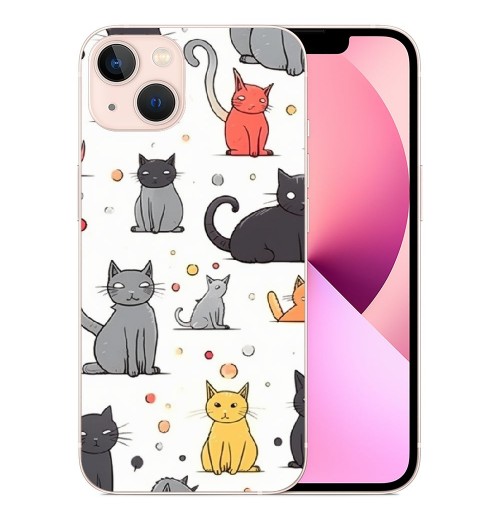 Compatible with MagSafe Wireless Charging Cute Cat Design Shockproof Anti-Scratch Cover for Men&amp;Women (Clear) for iPhone 13 Pro