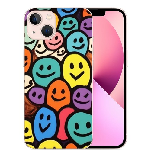 Cute Face Case Girls Women Cute Face Print Case Hippie Indie Design Shockproof Protective Cases Soft TPU Hard Back Anti-Scratch Cover