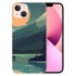 Color Block Sunset Case Aesthetic River Mountain Landscape Sunset Printed Shockproof Protective Case Soft TPU Hard Back Anti-Scratch Cover