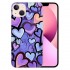 Blue Love Heart Printed Cases for iPhone 14,Cute Soft TPU Hard Back Shatter-Resistant Shockproof Anti-Fall Protective Girly Painting Art Cover Case