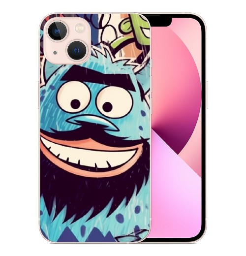 Cute Cartoon Monster Case Girls Women Funny Kawaii Printed Shockproof Protective Case Soft TPU Hard Back Anti-Scratch Cover for iPhone 13/13Pro