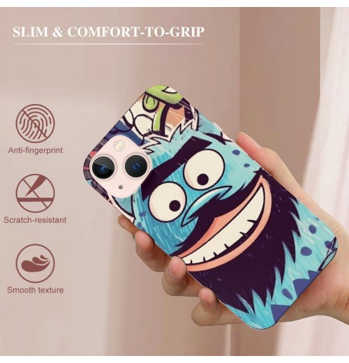 Cute Cartoon Monster Case Girls Women Funny Kawaii Printed Shockproof Protective Case Soft TPU Hard Back Anti-Scratch Cover for iPhone 13/13Pro