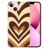 Brown Heart Case Cute Love Heart Coffee Latte Print Phone Case Shockproof Protective Case Soft TPU Hard Back Anti-Scratch Cover