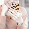 Brown Heart Case Cute Love Heart Coffee Latte Print Phone Case Shockproof Protective Case Soft TPU Hard Back Anti-Scratch Cover