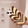 Brown Heart Case Cute Love Heart Coffee Latte Print Phone Case Shockproof Protective Case Soft TPU Hard Back Anti-Scratch Cover