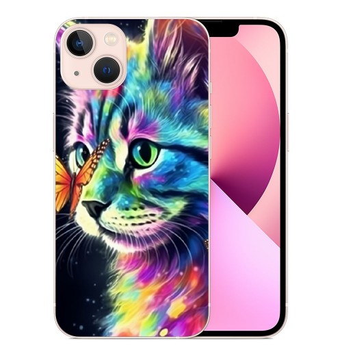 Cute Cat, Animal Cartoon Pattern Design Clear TPU Phone Cases Soft Flexiable Slim Protective Cases, Anti-Scratch Shock Absorbing