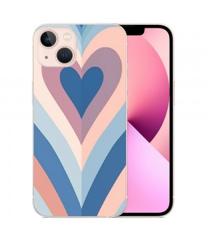 Love Heart Printed Case Girls Women Aesthetic Cute Shockproof Protective Case Soft TPU Hard Back Anti-Scratch Cover