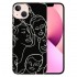 Abstract Art Case Line Face Print Shockproof Protective Cases Soft TPU Hard Back Anti-Scratch Cover