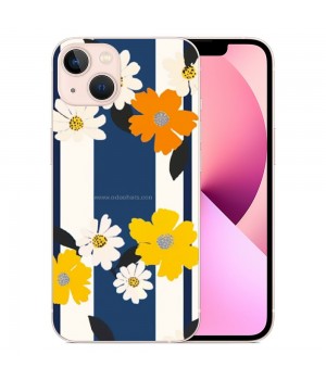 Flower Daisy Floral Printed Case Indie Aesthetic Color Block Shockproof Protective Case Soft TPU Hard Back Anti-Scratch Cover