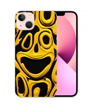 Lovely Case Yellow Trippy Cute Face Print Shockproof Protective Cases Soft TPU Hard Back Anti-Scratch Cover