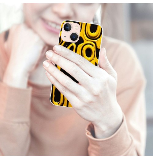 Lovely Case Yellow Trippy Cute Face Print Shockproof Protective Cases Soft TPU Hard Back Anti-Scratch Cover