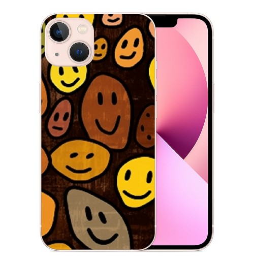 Cute Face Case Girls Women Cute Face Print Case Hippie Indie Design Shockproof Protective Cases Soft TPU Hard Back Anti-Scratch Cover