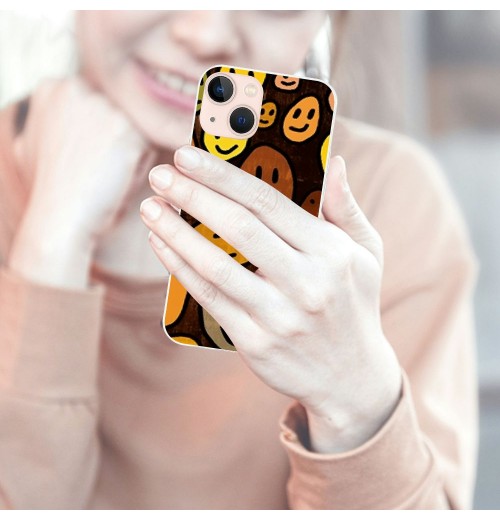 Cute Face Case Girls Women Cute Face Print Case Hippie Indie Design Shockproof Protective Cases Soft TPU Hard Back Anti-Scratch Cover