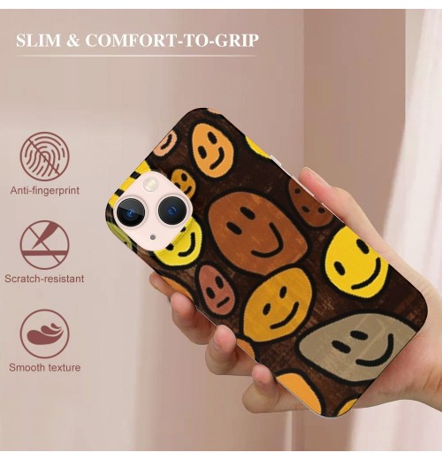 Cute Face Case Girls Women Cute Face Print Case Hippie Indie Design Shockproof Protective Cases Soft TPU Hard Back Anti-Scratch Cover