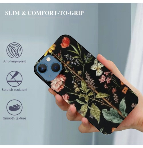 Healing Black Print iPhone Case Anti Slip and Drop Resistant Case for iPhone 15 Pro Max