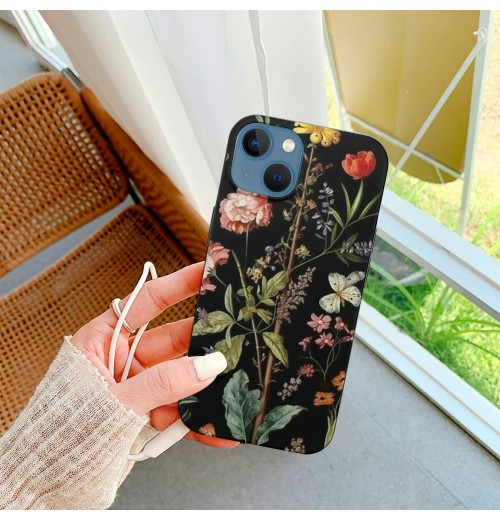 Healing Black Print iPhone Case Anti Slip and Drop Resistant Case for iPhone 15 Pro Max