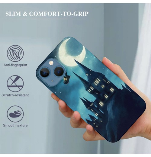 Book Lover Wizard Print iPhone Case Anti Slip and Drop Resistant Case for iPhone 15 Pro Max