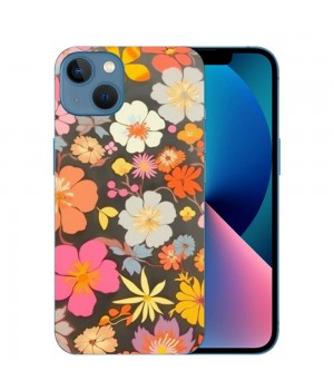 Retro Boho Hippie Flowers iPhone Case Anti Slip and Drop Resistant Case for iPhone 15 Pro Max